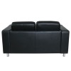 ALAMO Καναπές Σαλονιού Καθιστικού 2Θέσιος - PU Μαύρο 145x85x82cm