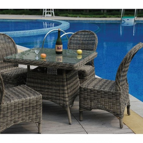 MONTANA ΚΑΡΕΚΛΑ ALU, WICKER GREY BROWΝ ΜΕ ΑΝΘΡΑΚΙ ΜΑΞΙΛΑΡΙ