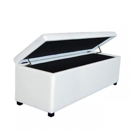 DENISE ΣΚΑΜΠΟ ΜΕ ΑΠΟΘΗΚΕΥΤΙΚΟ ΧΩΡΟ PU ΕΚΡΟΥ   113x43x45cm