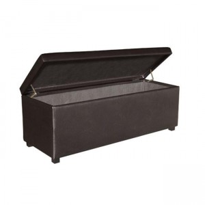DENISE ΣΚΑΜΠΟ ΜΕ ΑΠΟΘΗΚΕΥΤΙΚΟ ΧΩΡΟ PU ΚΑΦΕ ΣΚΟΥΡΟ 113x43x45cm
