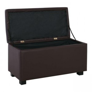 DENISE  ΣΚΑΜΠΟ ΜΕ ΑΠΟΘΗΚΕΥΤΙΚΟ ΧΩΡΟ PU ΚΑΦΕ ΣΚΟΥΡΟ  88x43x45cm