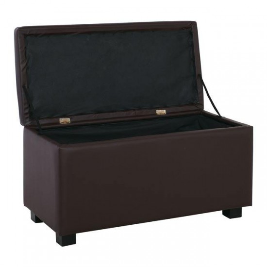 DENISE  ΣΚΑΜΠΟ ΜΕ ΑΠΟΘΗΚΕΥΤΙΚΟ ΧΩΡΟ PU ΚΑΦΕ ΣΚΟΥΡΟ  88x43x45cm