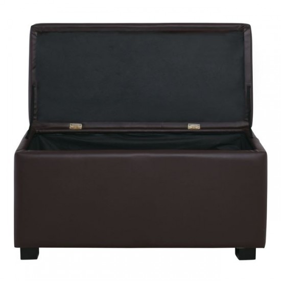 DENISE  ΣΚΑΜΠΟ ΜΕ ΑΠΟΘΗΚΕΥΤΙΚΟ ΧΩΡΟ PU ΚΑΦΕ ΣΚΟΥΡΟ  88x43x45cm