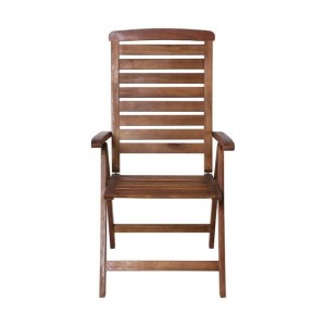 GARDEN Πολυθρόνα Βεράντας - Κήπου, Ξύλο Ακακία, Ψηλή Πλάτη 5 Θέσεων, Πτυσσόμενη, Καρυδί 58x70x110cm