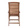 GARDEN Πολυθρόνα Βεράντας - Κήπου, Ξύλο Ακακία, Ψηλή Πλάτη 5 Θέσεων, Πτυσσόμενη, Καρυδί 58x70x110cm