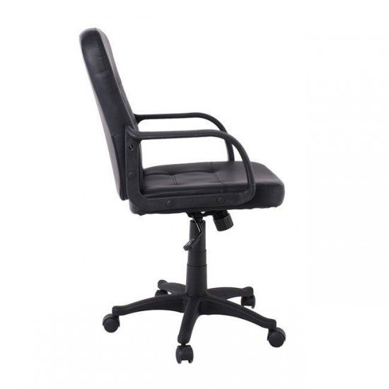 BF1300 Πολυθρόνα Γραφείου PU Μαύρο 57x64x90/100cm