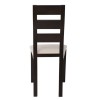 MILLER Καρέκλα Οξιά Σκούρο Καρυδί, PVC Εκρού 45x52x97cm