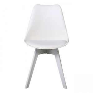MARTIN-II Καρέκλα PP Άσπρο, Μονταρισμένη Ταπετσαρία 49x56x83cm