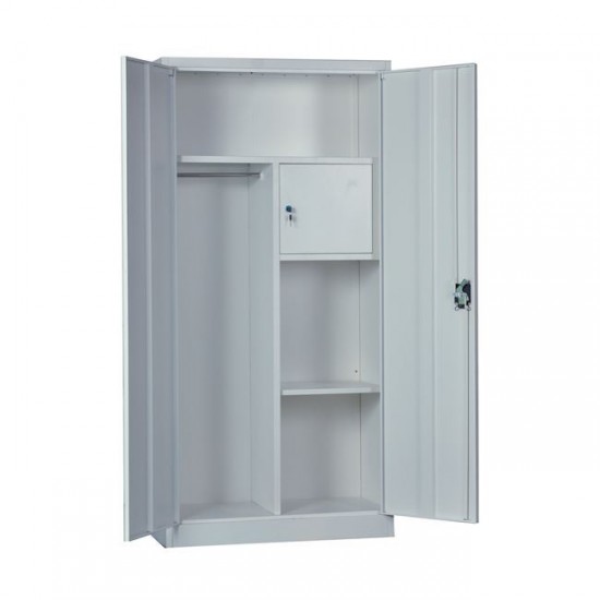 ΝΤΟΥΛΑΠΑ Δίφυλλη - Μέταλλο Βαφή Γκρι 90x45x185cm