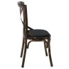 MARLIN Καρέκλα Τραπεζαρίας Μέταλλο Βαφή Black Gold, PU Μαύρο 52x46x91cm