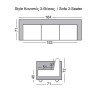 STYLE Καναπές Σαλονιού Καθιστικού, 3Θέσιος, Pu Cappuccino 164x71x72cm