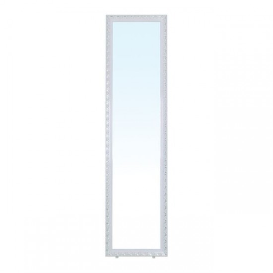 MIRROR Καθρέπτης Δαπέδου Τοίχου Ξύλινος Antique White 39x2,5x148cm