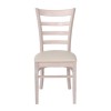 NATURALE Καρέκλα White Wash, Pu Εκρού 42x50x91cm