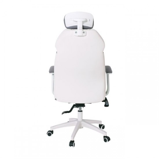 BF8300 ΠΟΛΥΘΡΟΝΑ ΔΙΕΥΘΥΝΤΗ ΓΚΡΙ MICROFIBER, ΑΣΠΡΟ PU