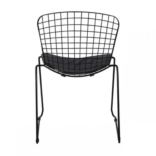 SAXON ΚΑΡΕΚΛΑ ΜΕΤΑΛΛΙΚΗ MESH ΜΑΥΡΗ ΣΤΟΙΒΑΖΟΜΕΝΗ, ΜΑΞΙΛΑΡΙ ΜΑΥΡΟ PU