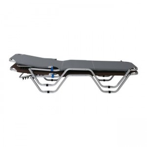 CRETA Ξαπλώστρα Αλουμινίου Textilene Γκρι, Στοιβαζόμενη 60x197x30cm