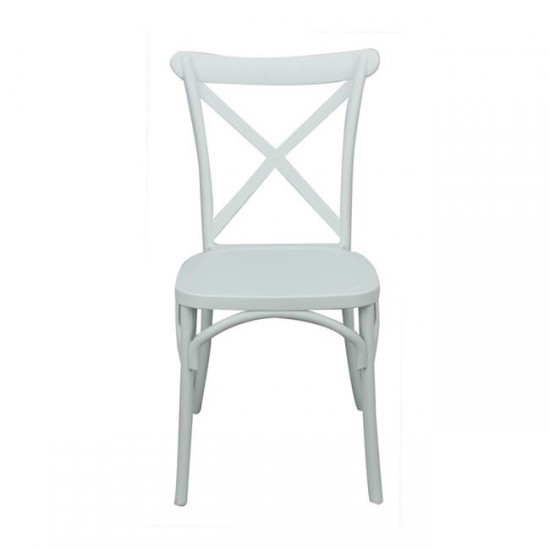 DESTINY Καρέκλα Πολυπροπυλένιο (PP), Απόχρωση Άσπρο, Στοιβαζόμενη 47,5x51x90cm