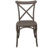 DESTINY Καρέκλα Πολυπροπυλένιο (PP), Απόχρωση Καφέ Mocha, Στοιβαζόμενη 47,5x51x90cm