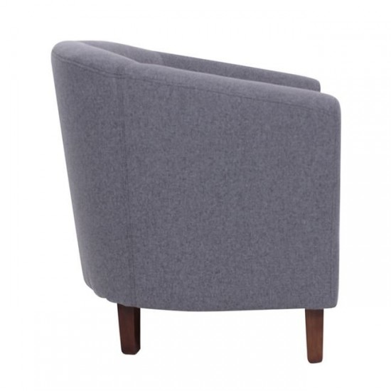BOGA Πολυθρόνα Σαλονιού Καθιστικού, Ύφασμα Γκρι 75x73x74cm