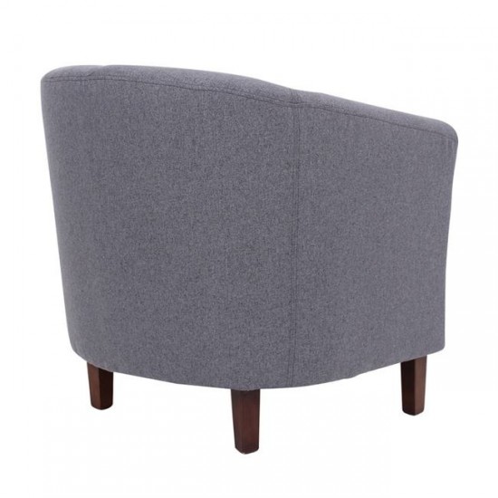 BOGA Πολυθρόνα Σαλονιού Καθιστικού, Ύφασμα Γκρι 75x73x74cm