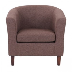 BOGA Πολυθρόνα Σαλονιού Καθιστικού, Ύφασμα Καφέ 75x73x74cm