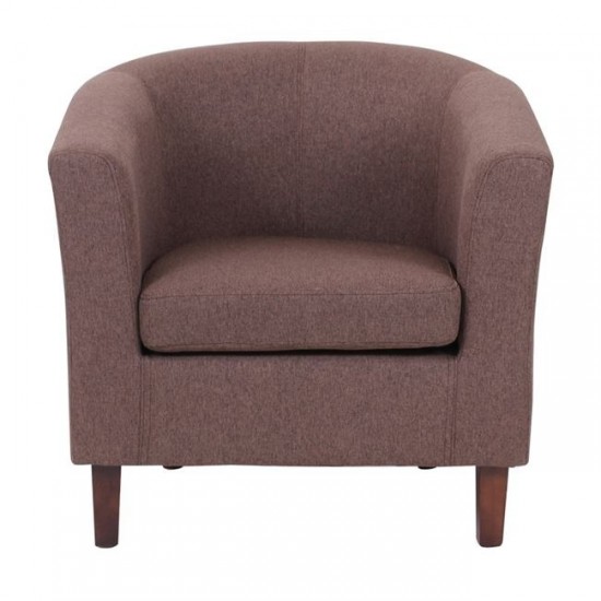 BOGA Πολυθρόνα Σαλονιού Καθιστικού, Ύφασμα Καφέ 75x73x74cm