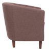 BOGA Πολυθρόνα Σαλονιού Καθιστικού, Ύφασμα Καφέ 75x73x74cm