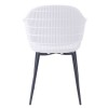 BERRY Πολυθρόνα Μέταλλο Βαφή Μαύρο, PP-UV Άσπρο 58x58x85cm