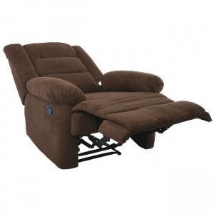 JULIA Πολυθρόνα Relax Σαλονιού - Καθιστικού, Ύφασμα Καφέ 93x90x100cm