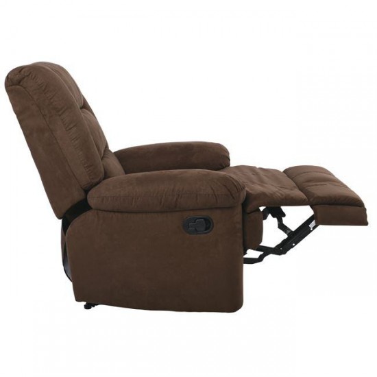 JULIA Πολυθρόνα Relax Σαλονιού - Καθιστικού, Ύφασμα Καφέ 93x90x100cm