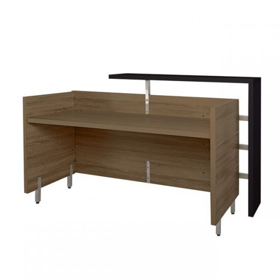RECEPTION PROLINE  ΚΑΡΥΔΙ, ΜΑΥΡΟ 180x75x110cm