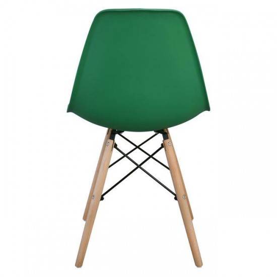 ART Wood Καρέκλα Τραπεζαρίας - Κουζίνας, Πόδια Οξιά, Κάθισμα PP Πράσινο - 1 Step K/D 46x52x82cm