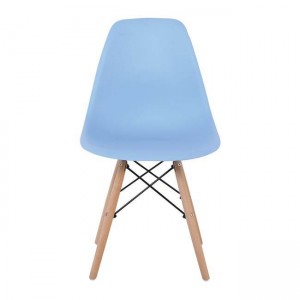 ART Wood Καρέκλα Τραπεζαρίας - Κουζίνας, Πόδια Οξιά, Κάθισμα PP Σιέλ - 1 Step K/D 46x52x82cm