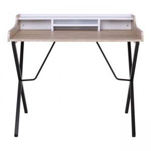 ΓΡΑΦΕΙΟ Μέταλλο Βαφή Μαύρο, Απόχρωση Σημύδας 100x60x88cm