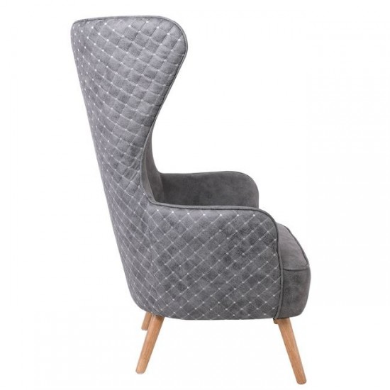 DOVELA ΠΟΛΥΘΡΟΝΑ ΥΦΑΣΜΑ ΓΚΡΙ  77x82x120cm