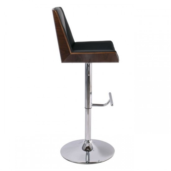 NUMAN ΣΚΑΜΠΟ BAR ΧΡΩΜΙΟ, PU ΜΑΥΡΟ