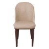 TEX Καρέκλα Μεταλλική Καρυδί/Linen Pu Μπεζ