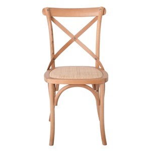 DESTINY Καρέκλα Τραπεζαρίας Οξιά Φυσικό, Κάθισμα Ψάθα, Στοιβαζόμενη 48x52x89cm