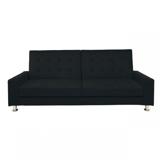 MOBY Καναπές - Κρεβάτι Σαλονιού - Καθιστικού, Ύφασμα Μαύρο 217x80x81cm