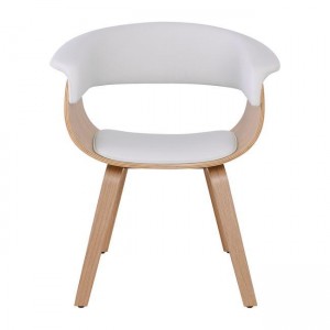 HERMAN Πολυθρόνα Φυσικό - Pu Άσπρο 68x56x77cm