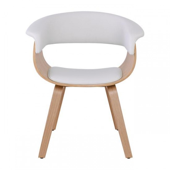 HERMAN Πολυθρόνα Φυσικό - Pu Άσπρο 68x56x77cm