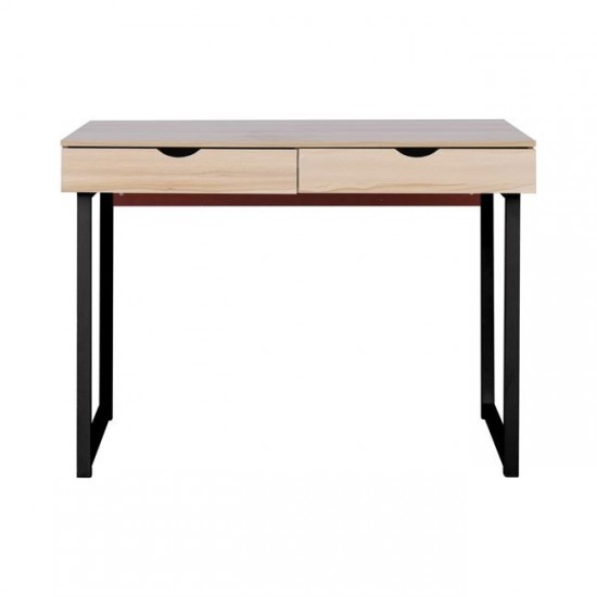 ΓΡΑΦΕΙΟ με 2 Συρτάρια Μέταλλο Βαφή Μαύρο - Maple 100x48x75cm