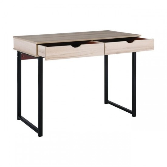 ΓΡΑΦΕΙΟ με 2 Συρτάρια Μέταλλο Βαφή Μαύρο - Maple 100x48x75cm