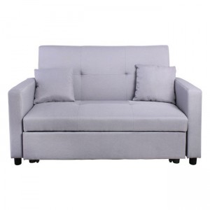 IMOLA Καναπές - Κρεβάτι Σαλονιού - Καθιστικού, 2Θέσιος Ύφασμα Ανοιχτό Γκρι 154x100x93cm