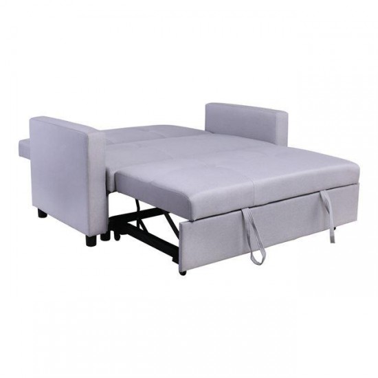 IMOLA Καναπές - Κρεβάτι Σαλονιού - Καθιστικού, 2Θέσιος Ύφασμα Ανοιχτό Γκρι 154x100x93cm
