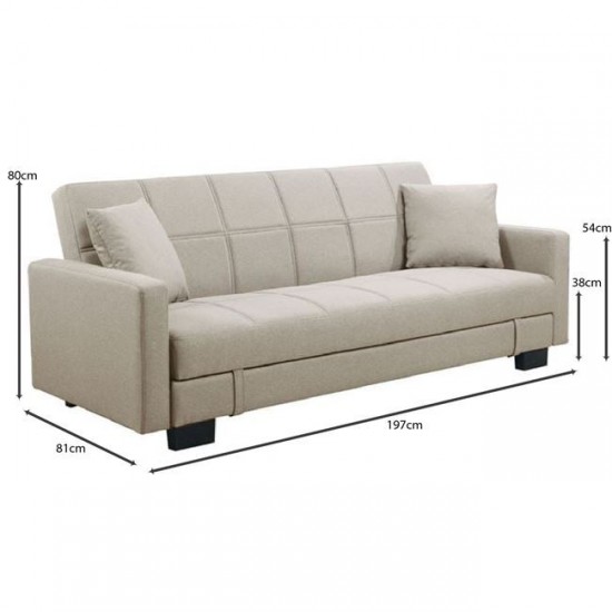 KELSO ΚΑΝΑΠΕΣ ΚΡΕΒΑΤΙ ΜΕ ΑΠΟΘΗΚΕΥΤΙΚΟ ΧΩΡΟ, ΥΦΑΣΜΑ ΓΚΡΙ ΑΝΟΙΧΤΟ