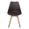 MARTIN STRIPE Καρέκλα Ξύλινο Πόδι, PP Καφέ 49x56x82cm