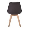 MARTIN STRIPE Καρέκλα Ξύλινο Πόδι, PP Καφέ 49x56x82cm