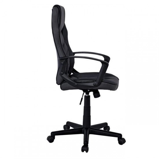 BF7700 BUCKET ΠΟΛΥΘΡΟΝΑ ΔΙΕΥΘΥΝΤΗ MESH & PU ΜΑΥΡΟ/ΓΚΡΙ