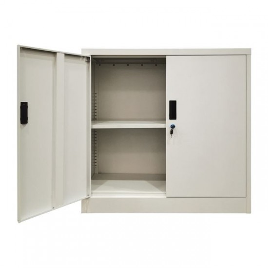 ΝΤΟΥΛΑΠΙ Δίφυλλο - Μέταλλο Βαφή Άσπρο 90x40x90cm